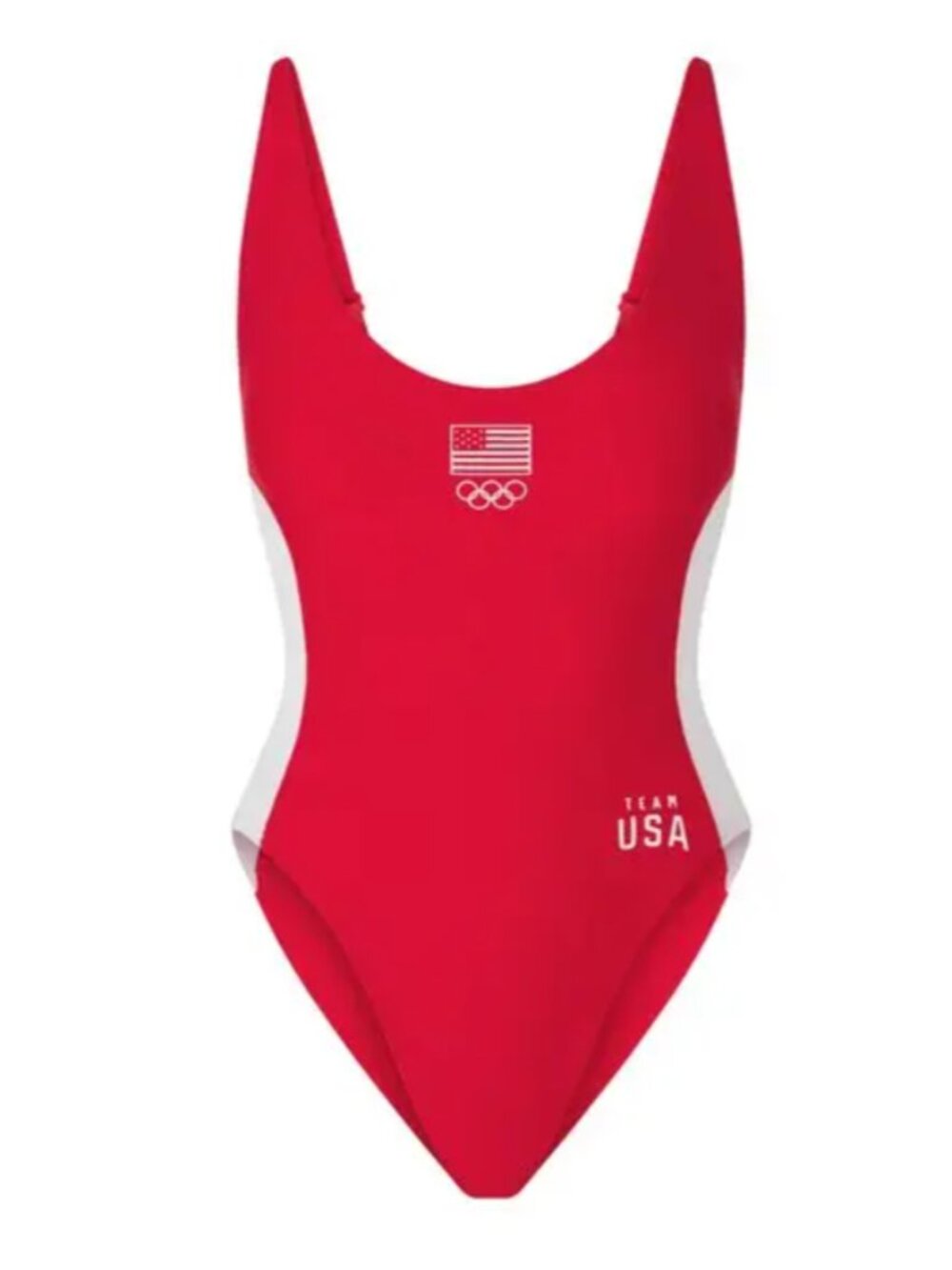 NWT Skims Olympic Team USA Scoop Neck One Piece Swimsuit Red Size Large